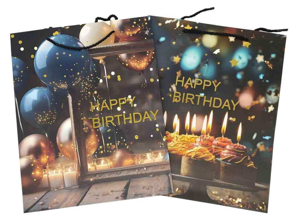 Пакет подарунковий Happy Birthday M 32*26*10см Q3176-M ТМ PRC Пакет подарунковий Happy Birthday M 32*26*10см Q3176-M ТМ PRC