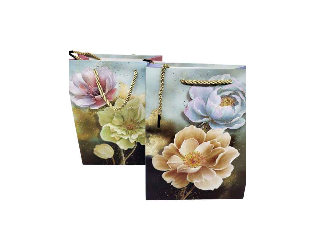 Пакет подарунковий Квіти M 32*26*10см Q6010-M ТМ PRC Пакет подарунковий Квіти M 32*26*10см Q6010-M ТМ PRC