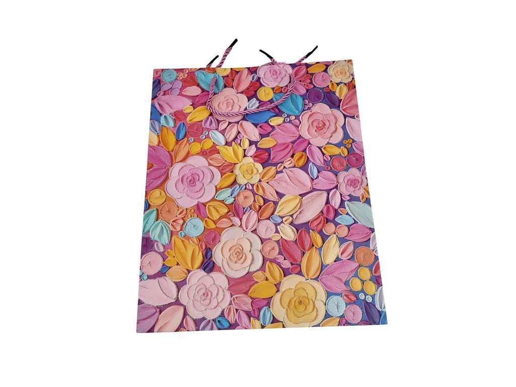 Пакет подарунковий Квіти M 32*26*10см Y6014-M ТМ PRC Пакет подарунковий Квіти M 32*26*10см Y6014-M ТМ PRC