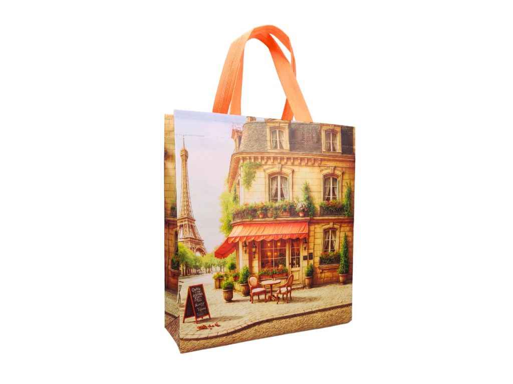 Еко сумка Паризький ранок лам 105гр Без замка 290x330(2*50)(1*30) 400мм ТМ RendPak Еко сумка Паризький ранок лам 105гр Без замка 290x330(2*50)(1*30) 400мм ТМ RendPak
