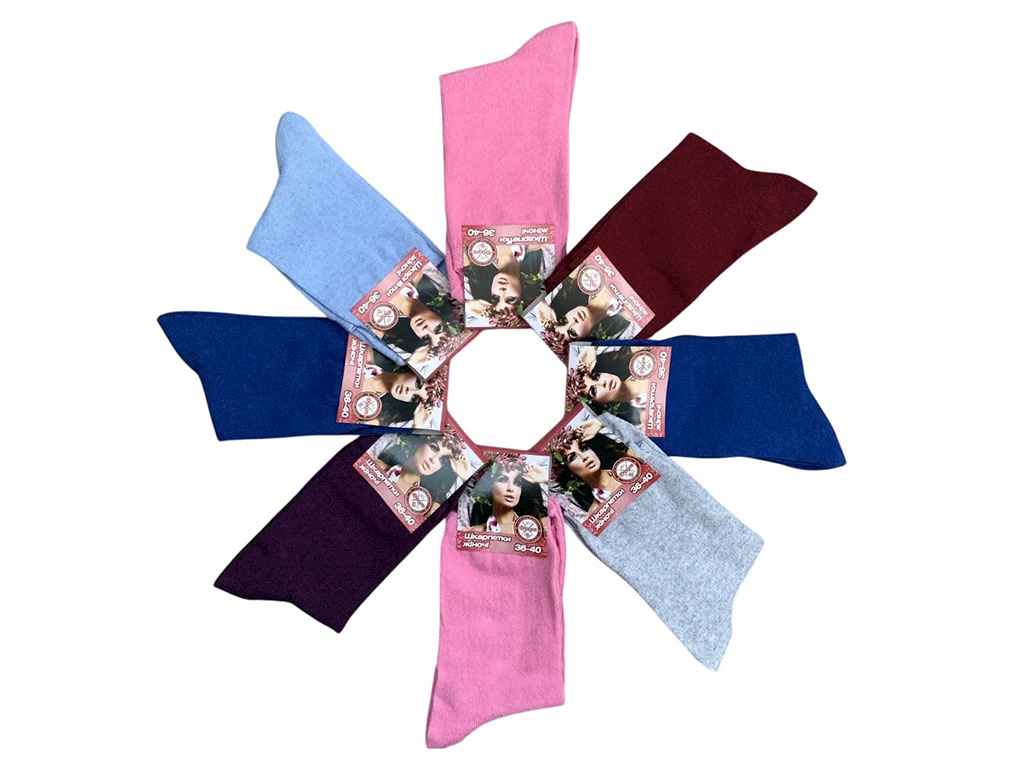 Шкарпетки жіночі махрові 005М Color р.36-40 12пар ТМ ДУКАТ Шкарпетки жіночі махрові 005М Color р.36-40 12пар ТМ ДУКАТ