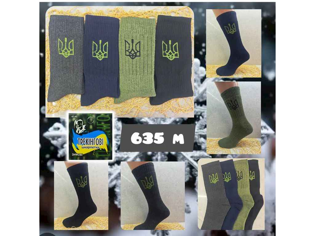 Шкарпетки чоловічі махрові арт.635М трекінгові р.41-45 12пар ТМ Дукат Шкарпетки чоловічі махрові арт.635М трекінгові р.41-45 12пар ТМ Дукат