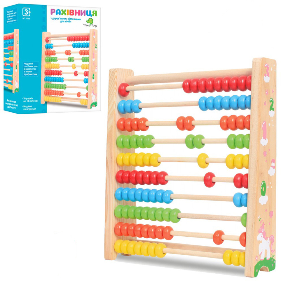 Дерев'яна дитяча іграшка "Рахівниця" MD 2299 розмір 24 см Дерев'яна дитяча іграшка "Рахівниця" MD 2299 розмір 24 см