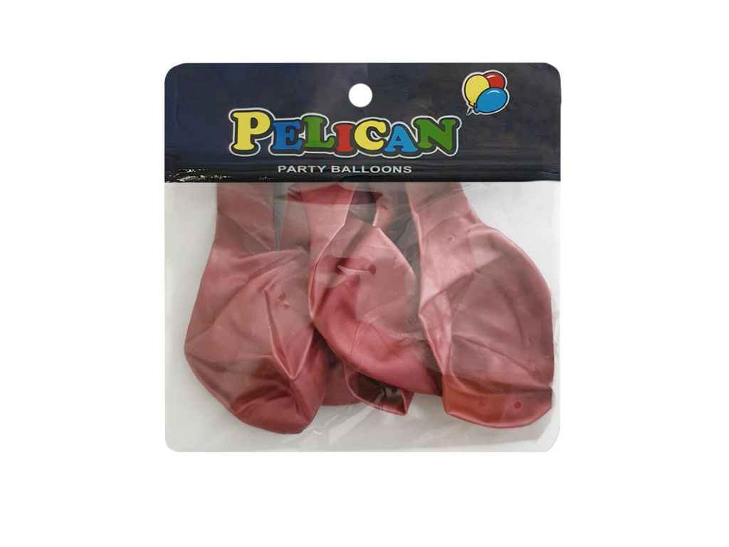 Кульки 12 (30 см) хром бордовий 1205-604, 5шт/уп ТМ PELICAN Кульки 12 (30 см) хром бордовий 1205-604, 5шт/уп ТМ PELICAN