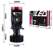 Лампа LED Міні Лінзи H4 D37мм 70/100w 8000/11000LM/6000K 3570 Module 9-30V Canbus Y7D. Изображение №5