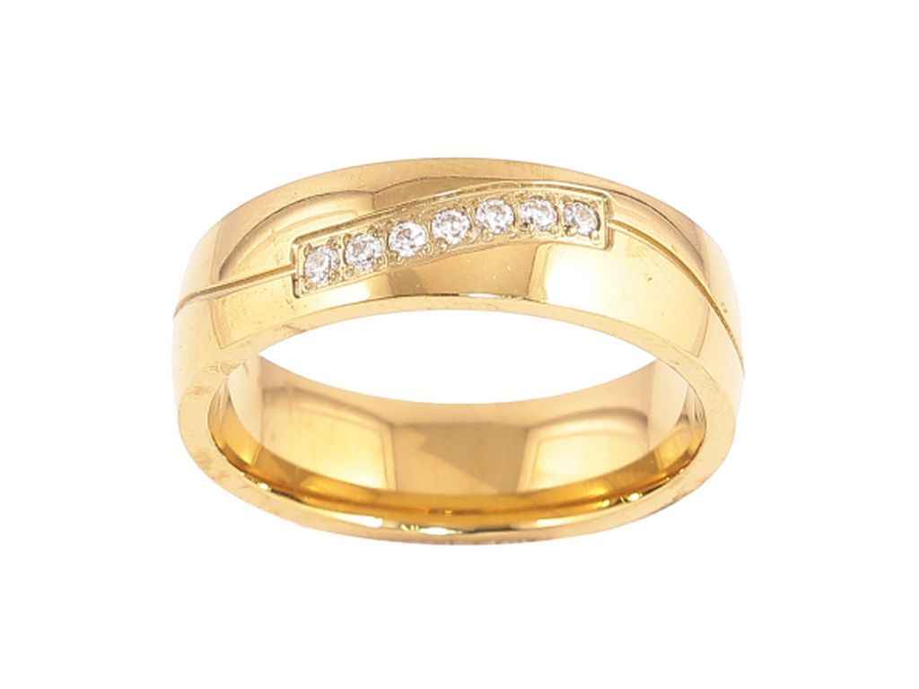 Каблучка Stainless Steel Колір 14К Візерунок з кристалами 6мм 10766 р.18 ТМ XUPING Каблучка Stainless Steel Колір 14К Візерунок з кристалами 6мм 10766 р.18 ТМ XUPING