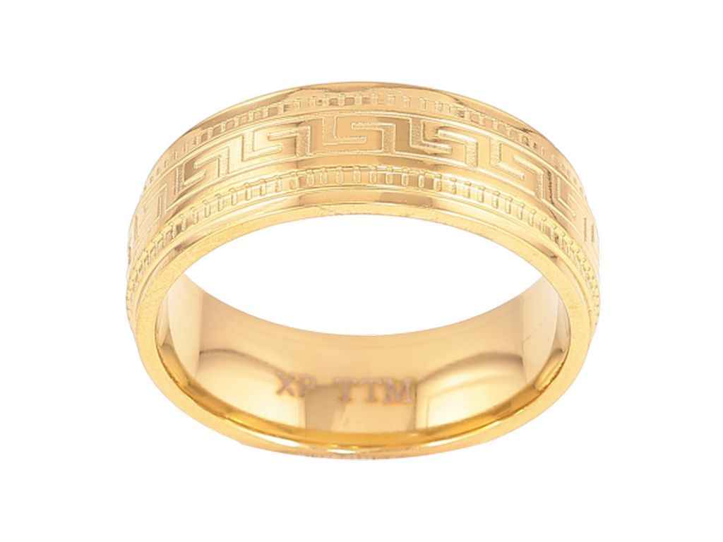 Каблучка Stainless Steel 14К «Грецький орнамент 7мм» 10720 р.17,5 ТМ XUPING Каблучка Stainless Steel 14К «Грецький орнамент 7мм» 10720 р.17,5 ТМ XUPING