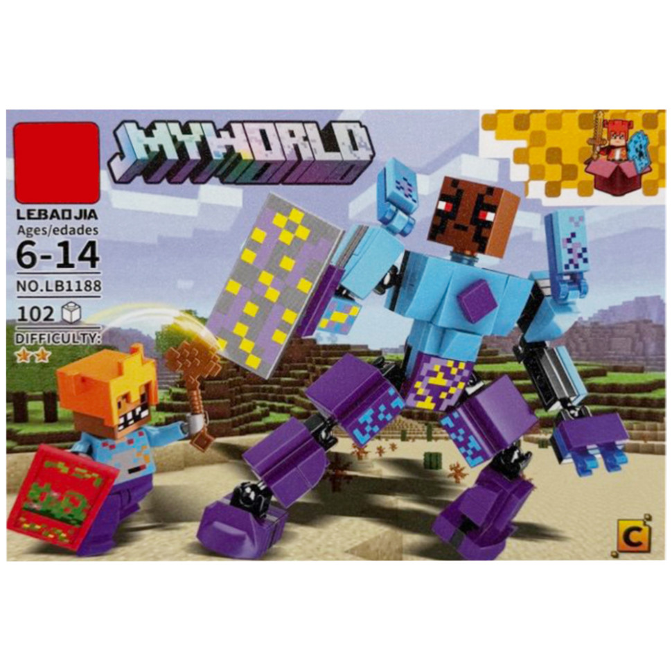Детский конструктор "Minecraft" LB1188-C 102 детали Детский конструктор "Minecraft" LB1188-C 102 детали