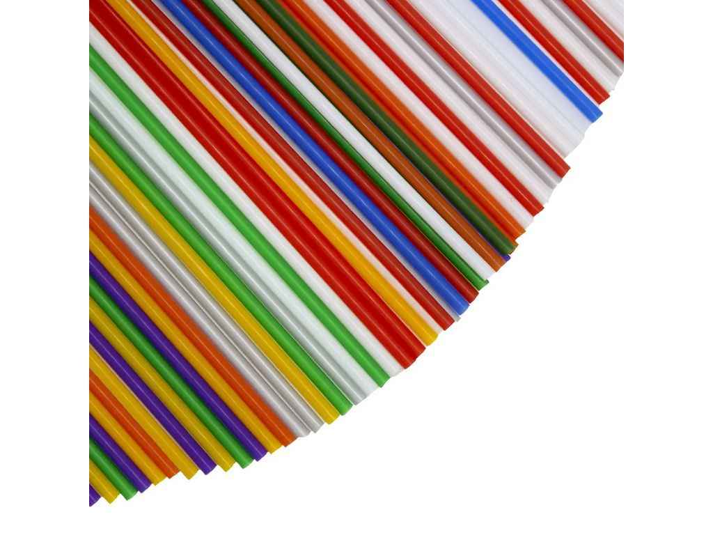 Трубочка пластик одноразова мікс рівна 210мм (60шт/уп) ТМ KRISTAL Трубочка пластик одноразова мікс рівна 210мм (60шт/уп) ТМ KRISTAL