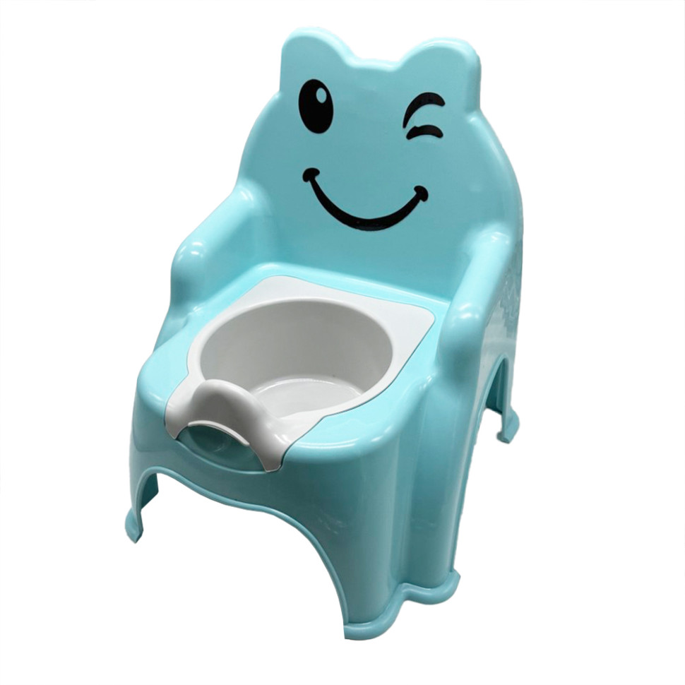 Дитячий горщик "Смайлик" 013317/01/12 світло-бірюзовий Дитячий горщик "Смайлик" 013317/01/12 світло-бірюзовий