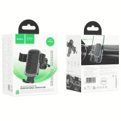 Автотримач для телефону затискач HOCO H80 Black. Изображение №2