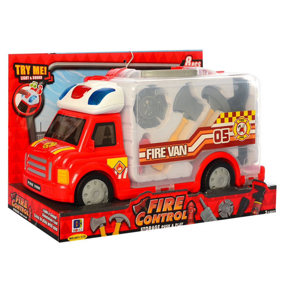 Игровой набор Пожарного с машинкой 661-175 машинка со светом Игровой набор Пожарного с машинкой 661-175 машинка со светом