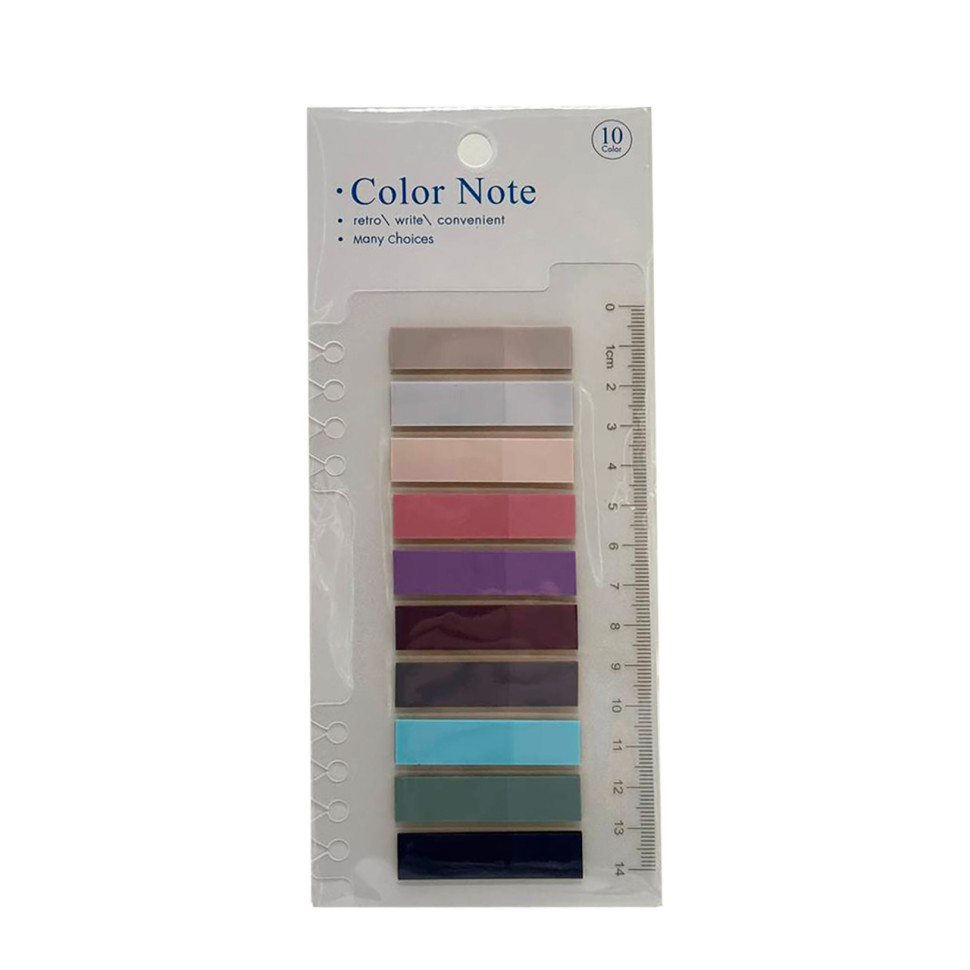 Закладка с линейкой 2 в 1 "stick Notes" Р80-5 разноцветные Закладка с линейкой 2 в 1 "stick Notes" Р80-5 разноцветные
