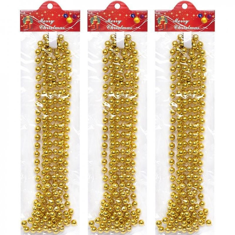 Декоративные новогодние бусы на ёлку 10мм XYA07-2.7 м Декоративные новогодние бусы на ёлку 10мм XYA07-2.7 м