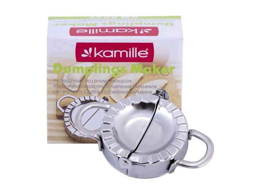 Форма для ліплення вареників із нержавіючої сталі 13*8,5*3см ТМ KAMILLE Форма для ліплення вареників із нержавіючої сталі 13*8,5*3см ТМ KAMILLE