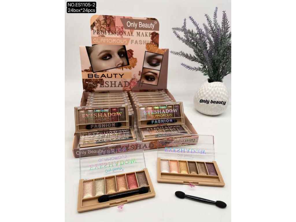 Тіні для повік Палетка із 6 кольорів ES1105-2 ТМ ONLY BEAUTY Тіні для повік Палетка із 6 кольорів ES1105-2 ТМ ONLY BEAUTY