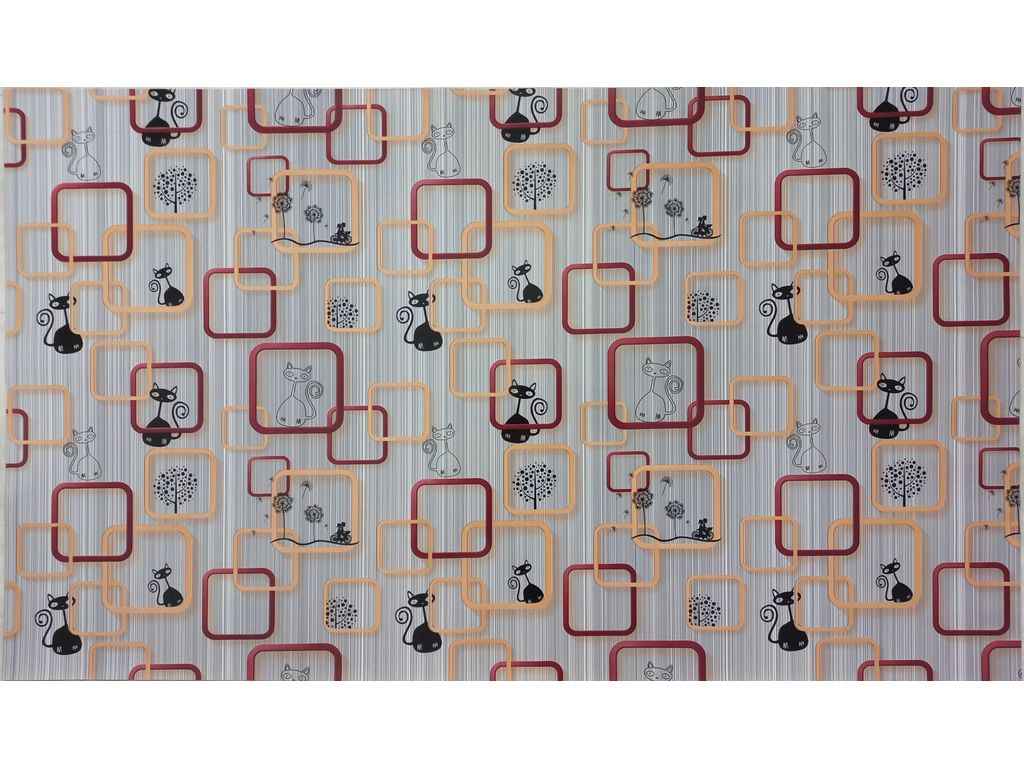 Термосерветка 2-стороння 0,98*0,58м #16 пластик Коти-квіти на сірому ТМ Bona Domus Термосерветка 2-стороння 0,98*0,58м #16 пластик Коти-квіти на сірому ТМ Bona Domus