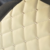 Накидки сидінь "Шкіро-замінник Бежевий" Бежеві Ромби Передки (1+1) "АвтоКомфорт". Зображення №2