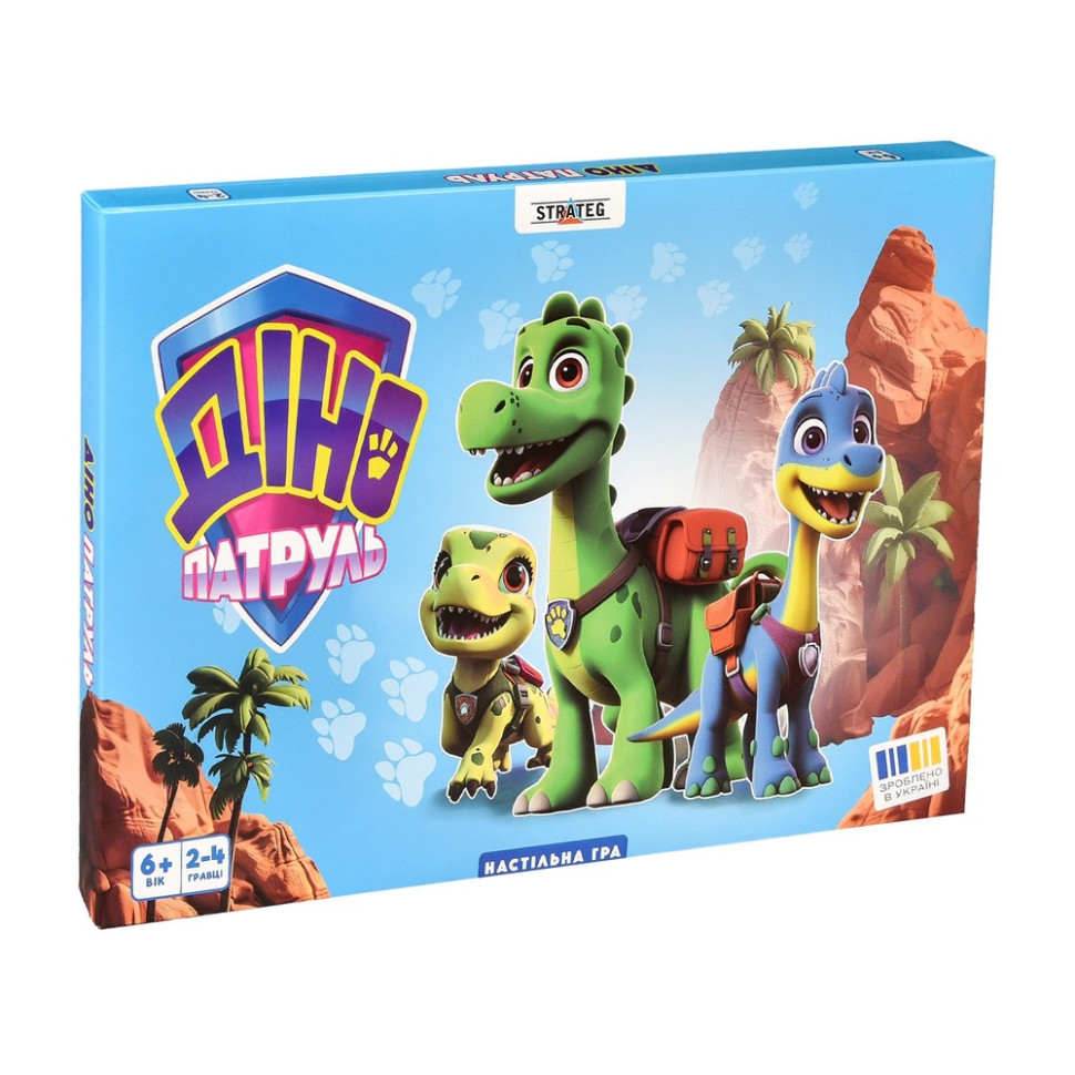 Настольная игра "Дино Патруль" 30645 игровое поле 4 фишки Настольная игра "Дино Патруль" 30645 игровое поле 4 фишки