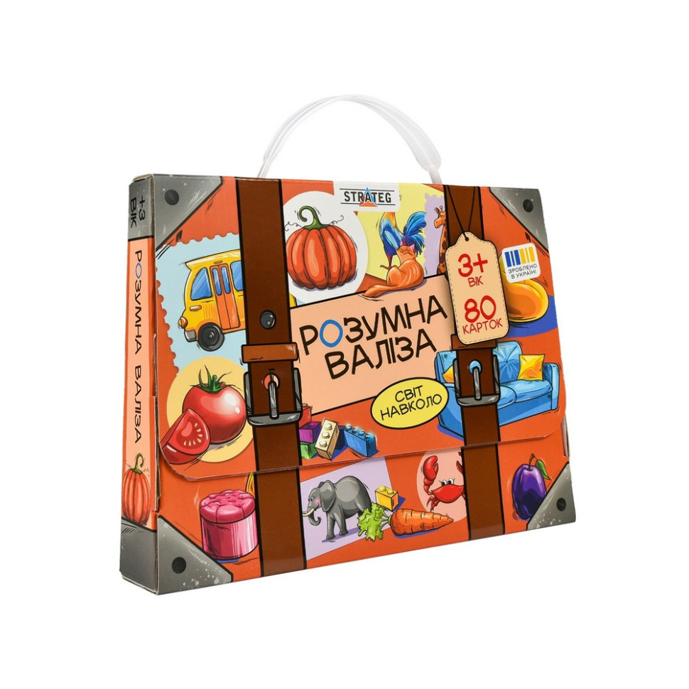 Настольная игра "Умный чемодан. Мир вокруг" 30984, 80 различных карточек Настольная игра "Умный чемодан. Мир вокруг" 30984, 80 различных карточек