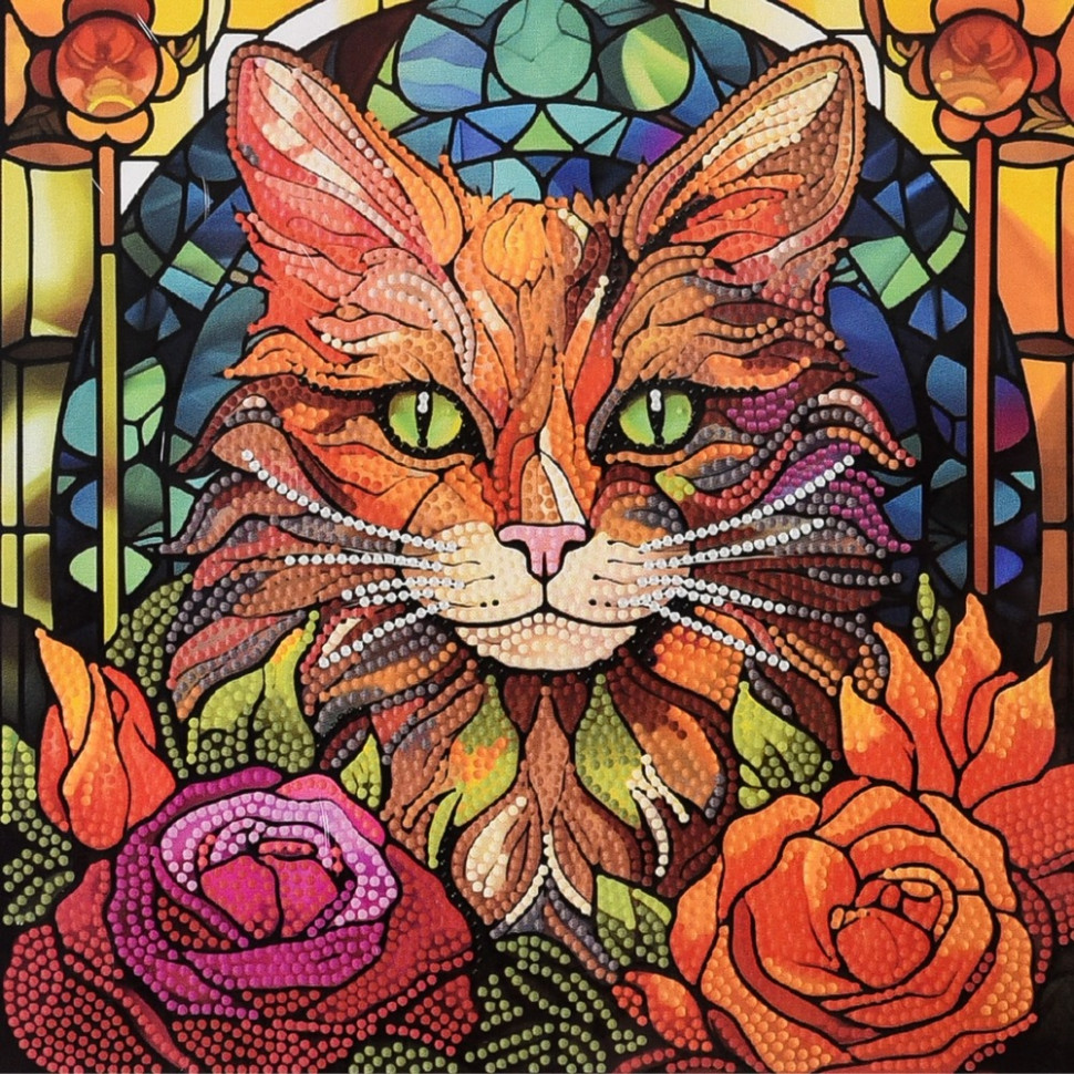 Алмазная мозаика "Кот с изумрудными глазами" DEEX16303 неполная выкладка 30х30 см Алмазная мозаика "Кот с изумрудными глазами" DEEX16303 неполная выкладка 30х30 см