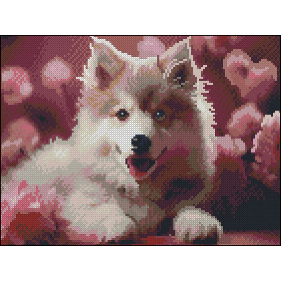 Алмазная мозаика "Песик" ZAV3040-27 без подрамника 30х40 см Алмазная мозаика "Песик" ZAV3040-27 без подрамника 30х40 см