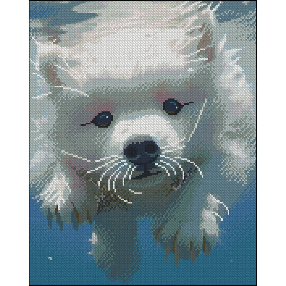 Алмазная мозаика "Пушистый плавец" ZAV4050-9 без подрамника 40х50 см Алмазная мозаика "Пушистый плавец" ZAV4050-9 без подрамника 40х50 см