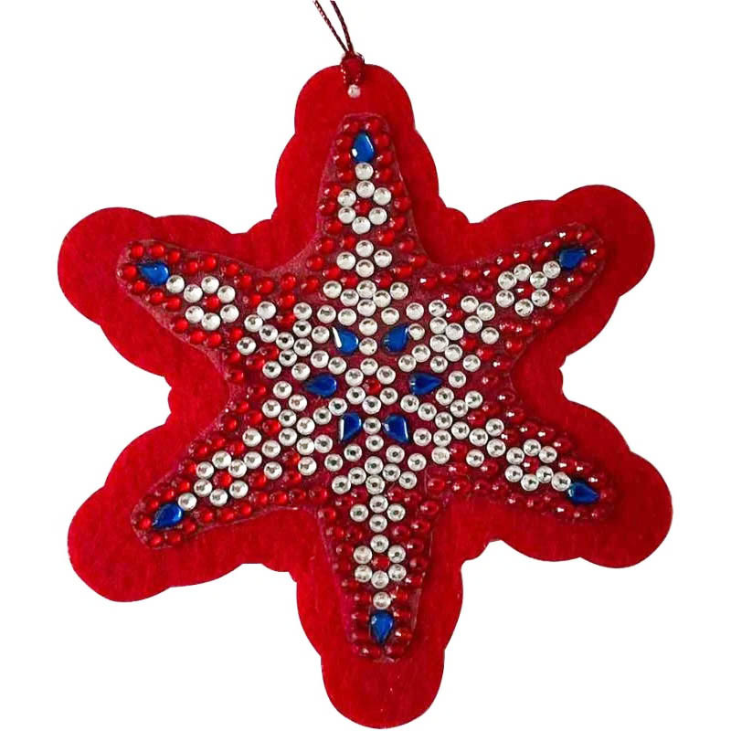 Набор для творчества со стразами "Снежинка" 178454, 10х10 см Набор для творчества со стразами "Снежинка" 178454, 10х10 см