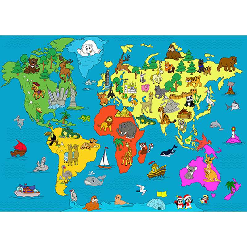 Огромная раскраска "Я познаю мир" 130003, 58х81 см Огромная раскраска "Я познаю мир" 130003, 58х81 см