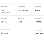 Арома дифузор з маслами (Лимон+Бергамот) НОВИНКА W302 Black. Изображение №2