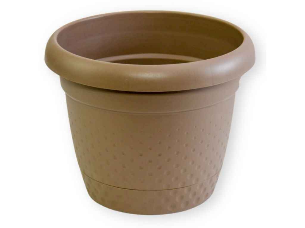 Горщик для квітів 4,9л PEARL коричневий ТМ KARASU Горщик для квітів 4,9л PEARL коричневий ТМ KARASU