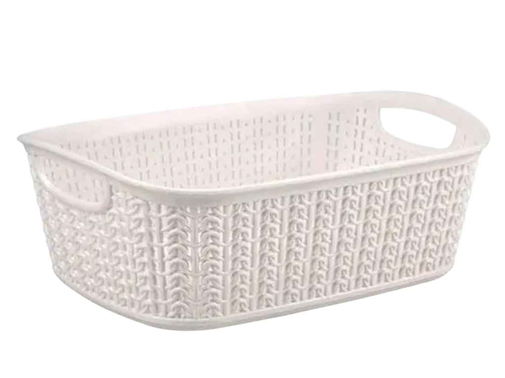 Кошик 3л 26,5х20х9,5см слонова кістка вязка ТМ UCSAN PLASTİK Кошик 3л 26,5х20х9,5см слонова кістка вязка ТМ UCSAN PLASTİK