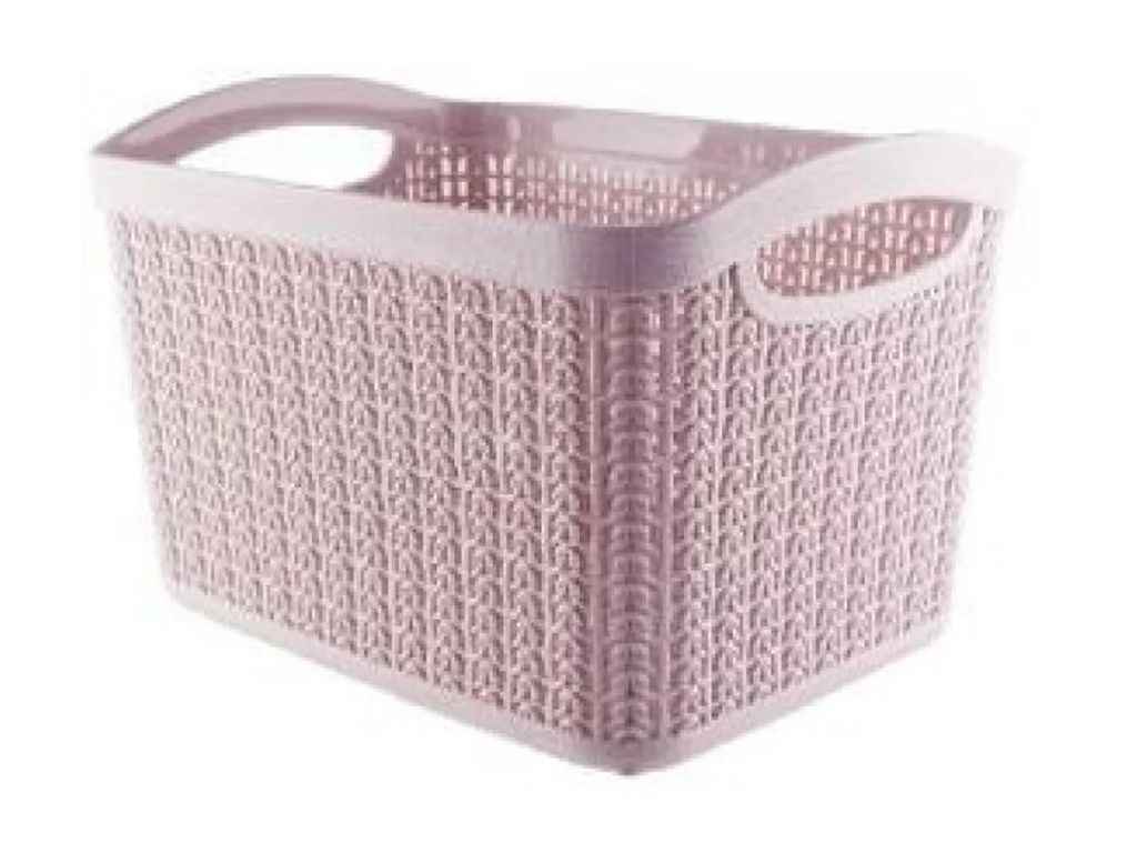 Кошик 6,6л 26х20х17см пудра вязка ТМ UCSAN PLASTİK Кошик 6,6л 26х20х17см пудра вязка ТМ UCSAN PLASTİK