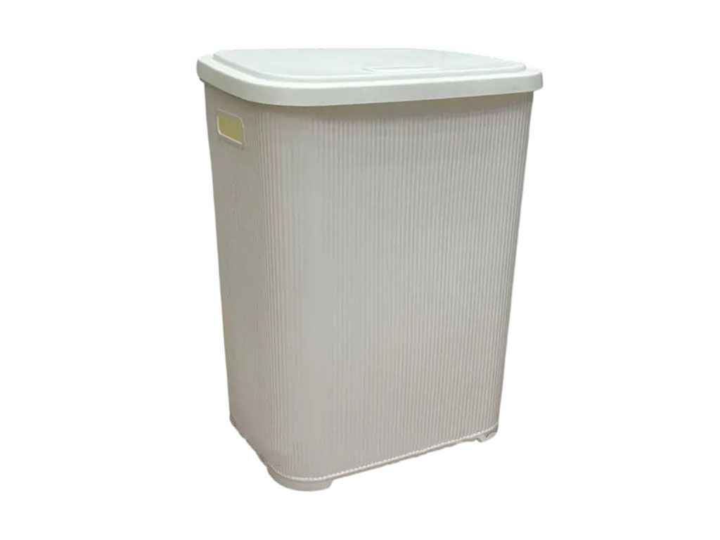 Кошик для білизни 67л білий з кришкою з/руч. ТМ ELIF PLASTIK Кошик для білизни 67л білий з кришкою з/руч. ТМ ELIF PLASTIK