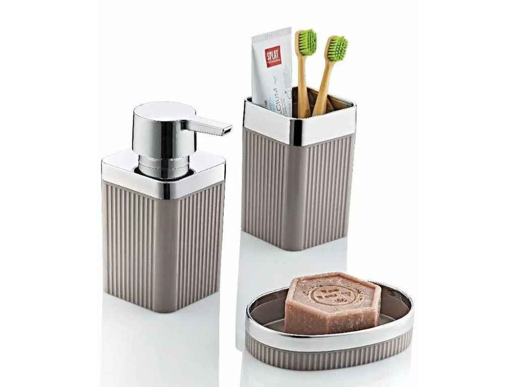 Набір для ванної 3пр. Maxel Mimosa (доз.стак.мил.) ТМ YELMEN PLASTIK Набір для ванної 3пр. Maxel Mimosa (доз.стак.мил.) ТМ YELMEN PLASTIK