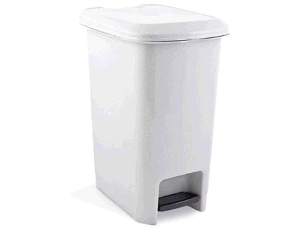Смітник 25л білий SLIM з педаллю (38,5х27,5х47,5см) ТМ UCSAN PLASTİK Смітник 25л білий SLIM з педаллю (38,5х27,5х47,5см) ТМ UCSAN PLASTİK