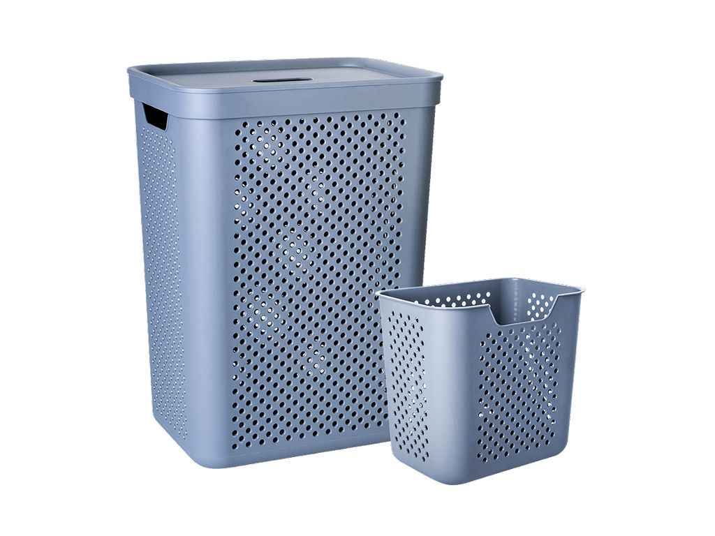 Корзина 45л 39*29*45см сірий Simple з органайзером ТМ АЛЕАНА Корзина 45л 39*29*45см сірий Simple з органайзером ТМ АЛЕАНА