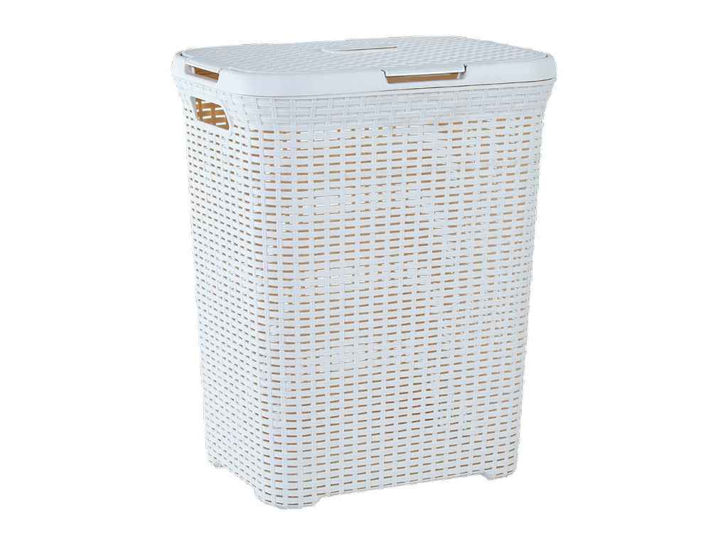 Корзина для білизни 50л 45*35*55см біла роза Ротанг ТМ АЛЕАНА Корзина для білизни 50л 45*35*55см біла роза Ротанг ТМ АЛЕАНА