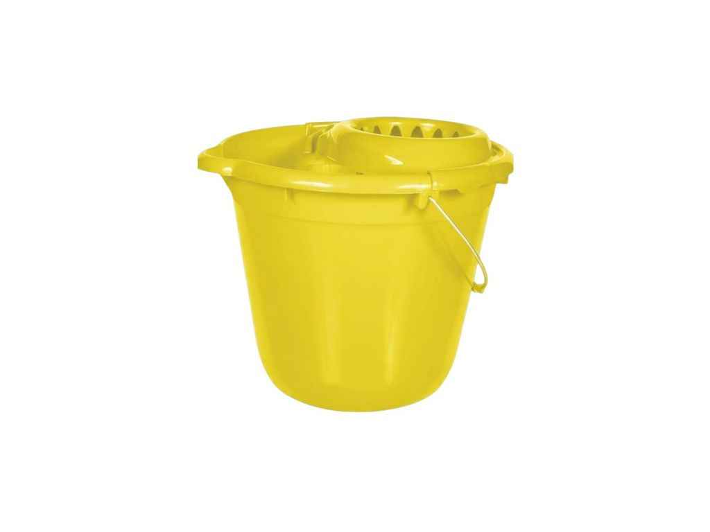 Відро для прибирання 12л Кругла жовтий віджим ТМ TUTTOMOP Відро для прибирання 12л Кругла жовтий віджим ТМ TUTTOMOP