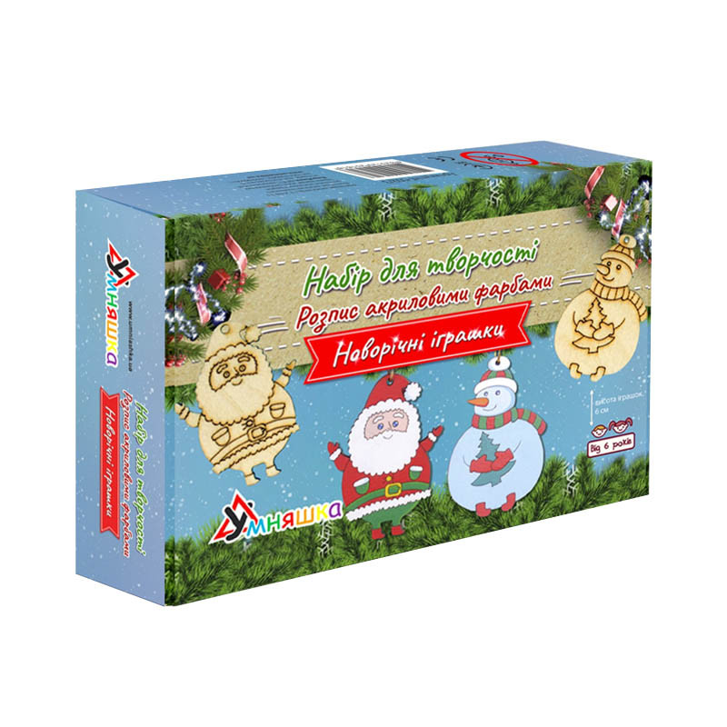 Набор для творчества новогодний Роспись акриловыми красками "Святой Николай и Снеговик" Умняшка НГ-022/1 Набор для творчества новогодний Роспись акриловыми красками "Святой Николай и Снеговик" Умняшка НГ-022/1
