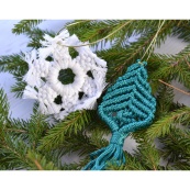 Набор для творчества Макраме "Игрушки на елку" Умняшка М-005 набор для 2 игрушек. Изображение №2 Набор для творчества Макраме "Игрушки на елку" Умняшка М-005 набор для 2 игрушек. Изображение №2
