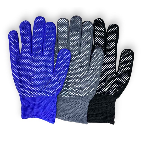 Рукавички стрейчові з дрібною ПВХ-крапкою, різнокольорові (12пар/уп) Рукавички стрейчові з дрібною ПВХ-крапкою, різнокольорові (12пар/уп)