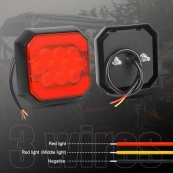 Задній ліхтар квадратний 12/24V (98*98*30мм) червоний DQTL-288 габарит/стоп 4 927 (2шт/уп). Зображення №2