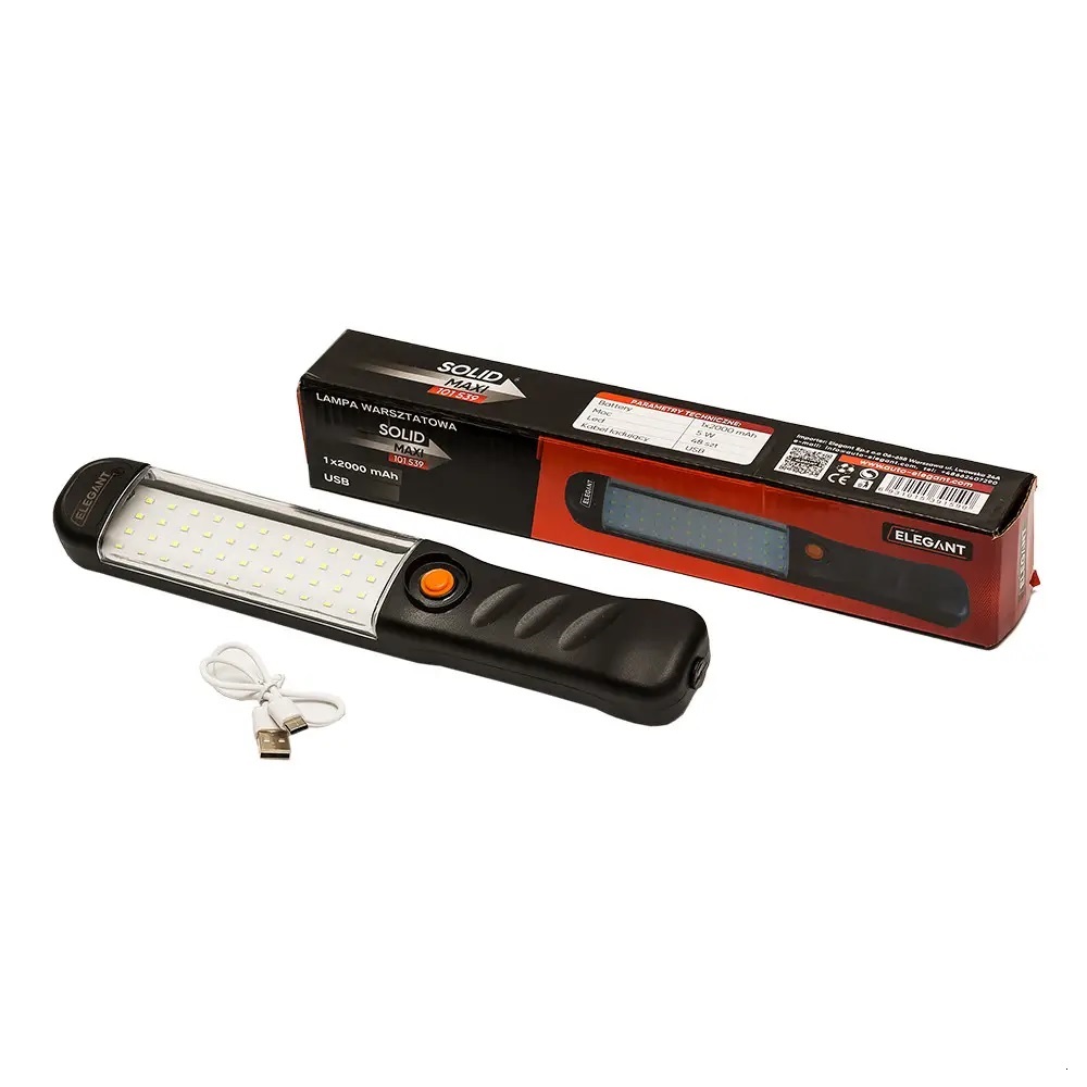 Переноска інспекційна MAXI акумуляторна 2000mAh 48 LED/USB Elegant 101 539 (25шт/ящ) Переноска інспекційна MAXI акумуляторна 2000mAh 48 LED/USB Elegant 101 539 (25шт/ящ)