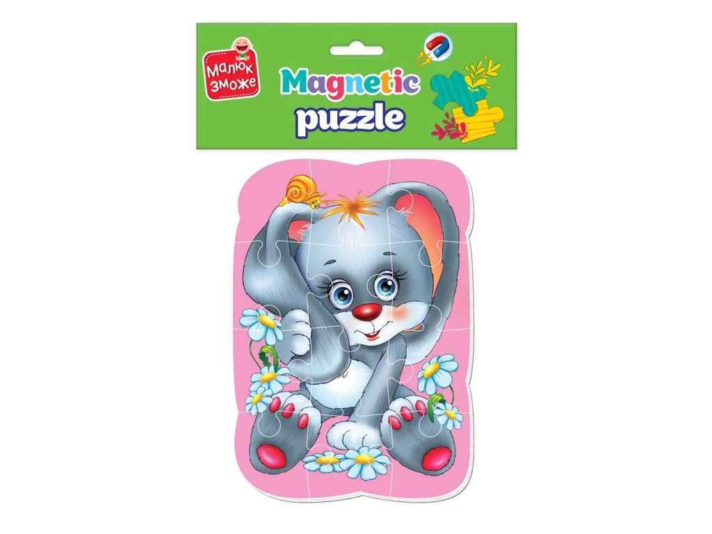 Пазли магнітні А5 Малюк зможе Зайчик VT3301-03 ТМ VLADI TOYS Пазли магнітні А5 Малюк зможе Зайчик VT3301-03 ТМ VLADI TOYS