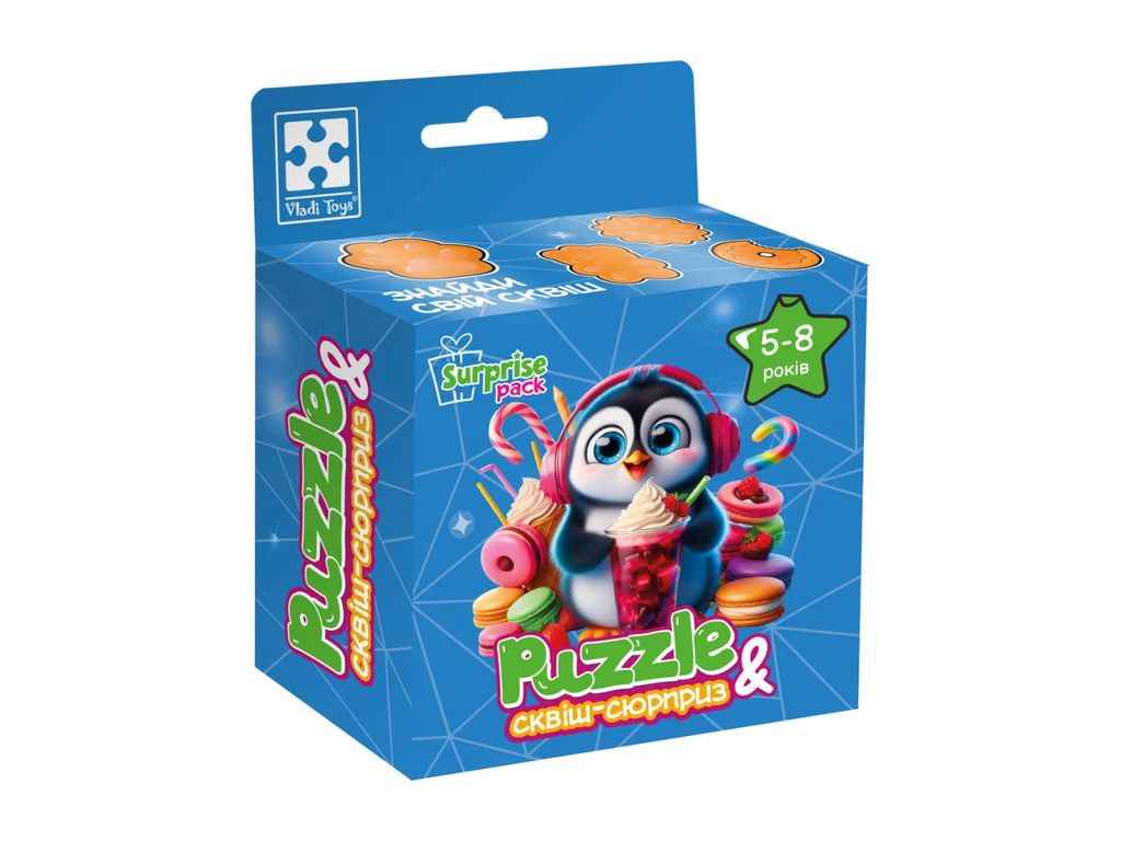Пазли із сюрпризом Пінгвінятко VT8030-06 ТМ VLADI TOYS Пазли із сюрпризом Пінгвінятко VT8030-06 ТМ VLADI TOYS