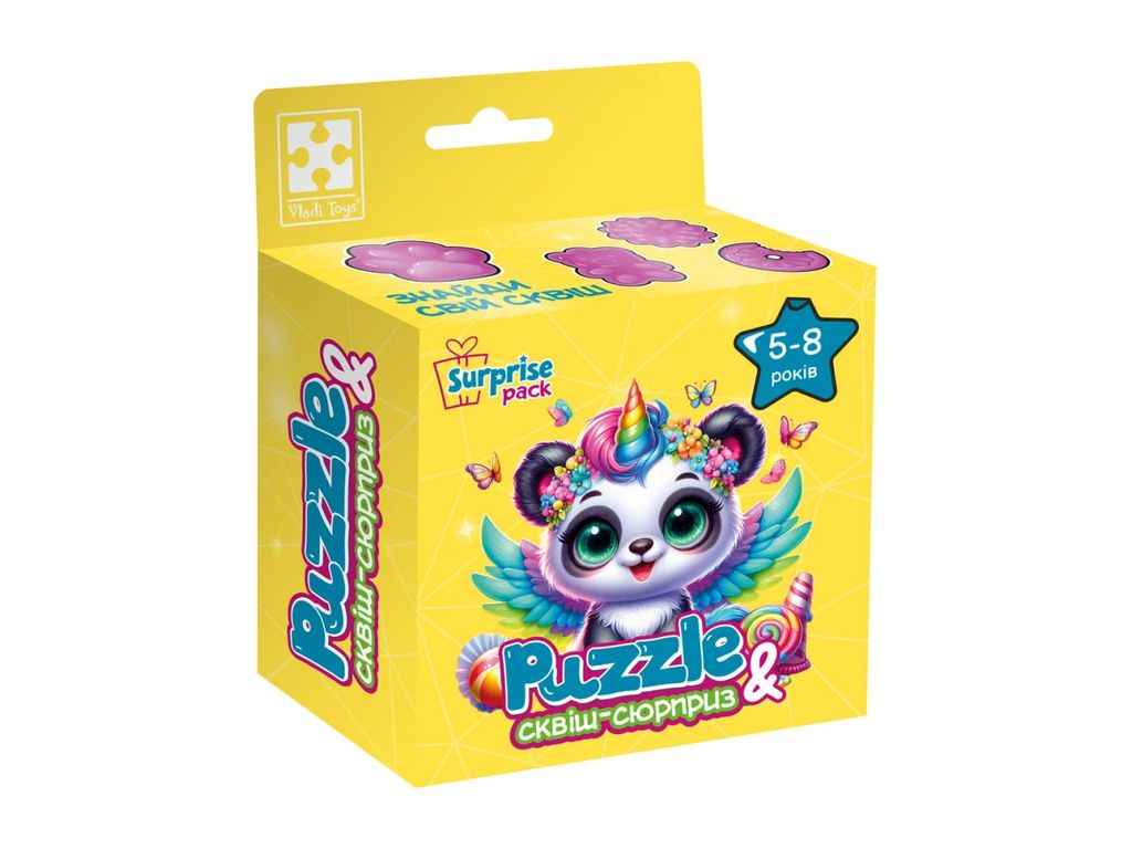 Пазли із сюрпризом Панда-єдиноріжка VT8030-09 ТМ VLADI TOYS Пазли із сюрпризом Панда-єдиноріжка VT8030-09 ТМ VLADI TOYS