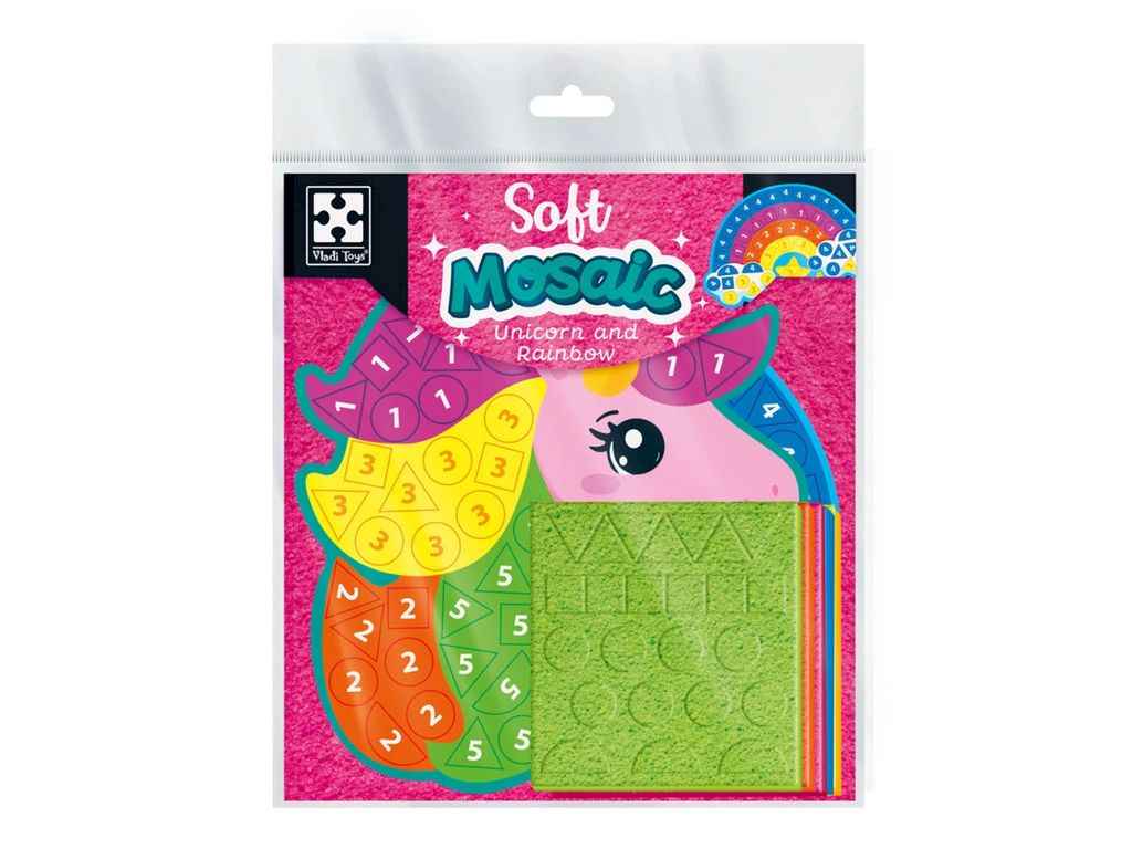 Набір для творчості зі плюшевою мозаїкою «Єдиноріг та Веселка» VT4511-17 ТМ VLADI TOYS Набір для творчості зі плюшевою мозаїкою «Єдиноріг та Веселка» VT4511-17 ТМ VLADI TOYS