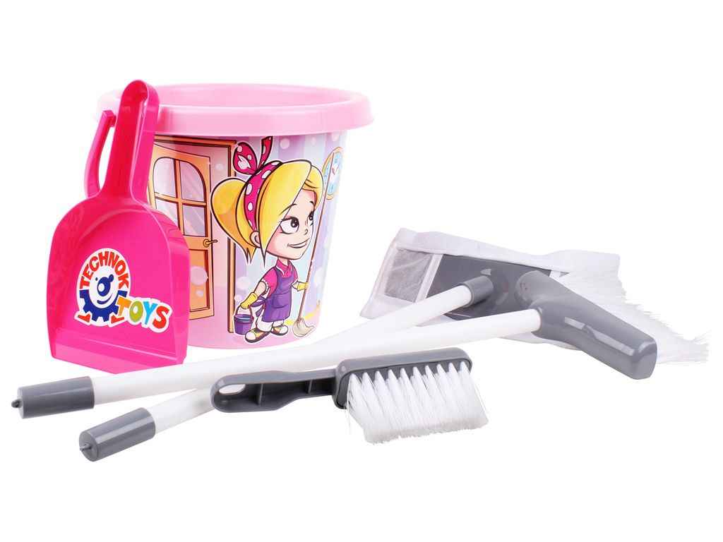 Набір для прибирання 39х23х21см рожевий арт. 5835 ТМ ТЕХНОК Набір для прибирання 39х23х21см рожевий арт. 5835 ТМ ТЕХНОК