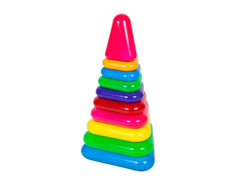 Пірамідка 9ел. трикутна №7 арт.1809 ТМ BAMSIC Пірамідка 9ел. трикутна №7 арт.1809 ТМ BAMSIC